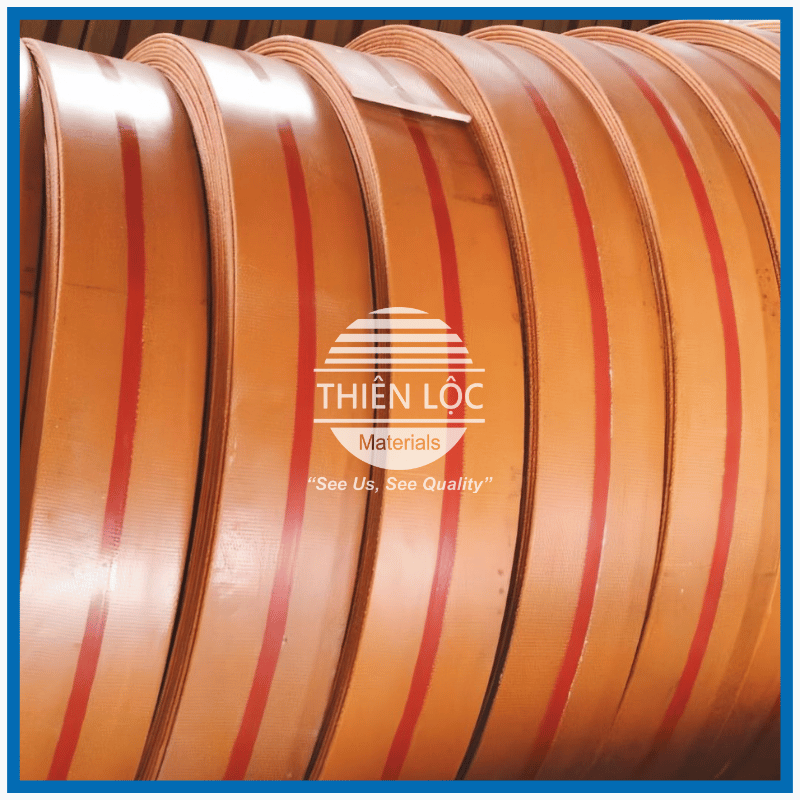 Băng Tải Bố Vải Màu Cam (Dây Trân – Dây Gàu)