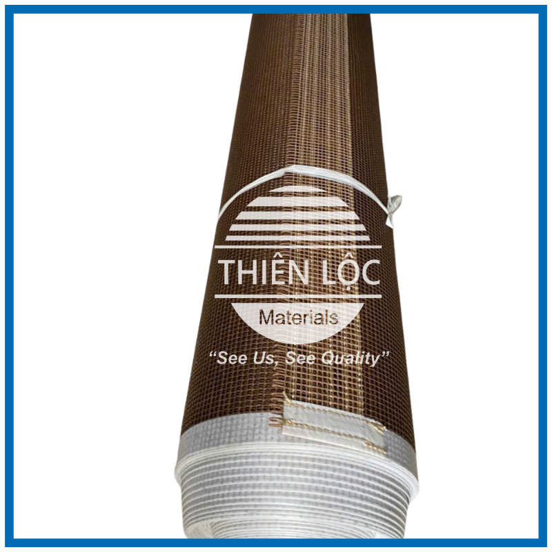 Băng tải lưới teflon chịu nhiệt, sử dụng cho máy sấy UV an toàn với Thực phẩm