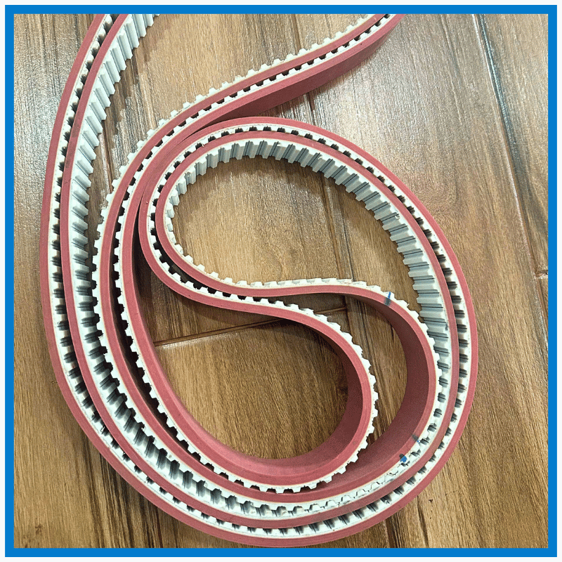 Dây Curoa PU Răng T10 Đắp Cao Su Đỏ - Chất Liệu PU Lõi Thép