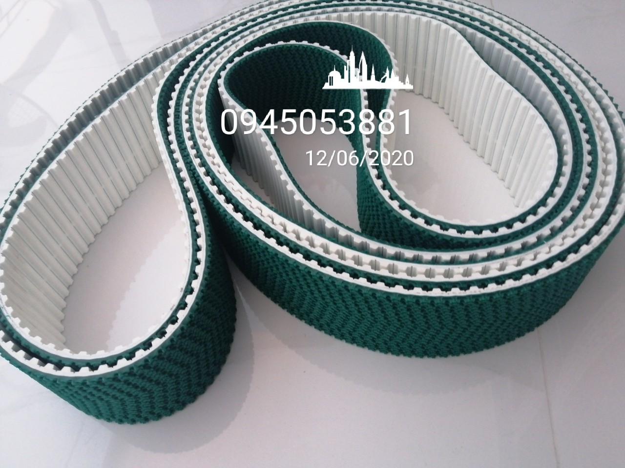 DÂY CUROA RĂNG PU T10 ĐẮP PVC XANH GAI INOBELT