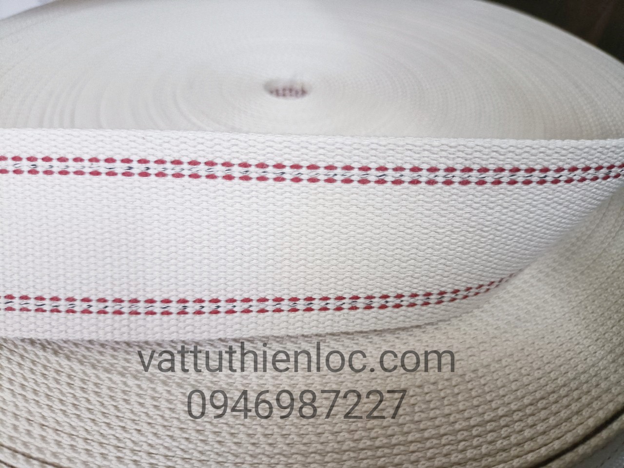 Dây Đai Cotton đỏ bản rộng 100mm, Cách điện