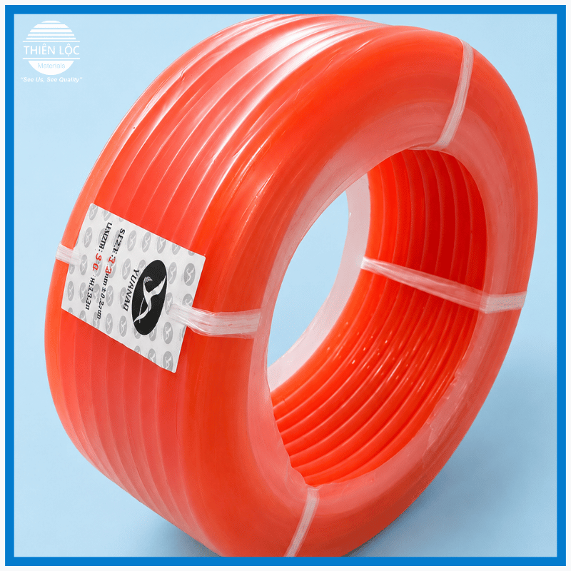 Dây PU Phi Tròn Màu Cam 3mm, 4mm, 5mm, 6mm, 8mm, 10mm, 12mm