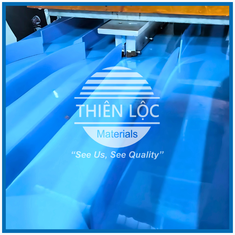 BĂNG TẢI PU XANH DƯƠNG, BĂNG TẢI ĐỒNG NHẤT TPU DÙNG TRONG NGÀNH THỰC PHẨM, BÁNH KẸO