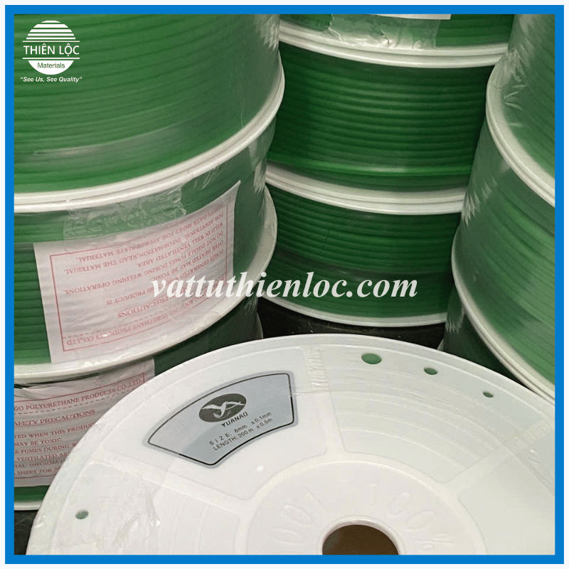 DÂY PU PHI TRÒN XANH 3mm, 4mm, 5mm, 6mm, 8mm, 10mm, 12mm...